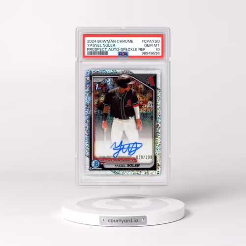 2024 Bowman Chrome Prospect Autographs #CPAYSO Yassel Soler - Speckle Refractor (PSA 10 GEM MINT)