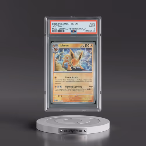 2025 Pokémon Pre EN-Prismatic Evolutions #029 Jolteon - Reverse Holo Master Ball (PSA 9 MINT)