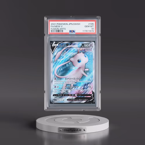 2021 Pokémon Sword & Shield Fusion Arts #105 Mew V - Holo Full Art (PSA 10 GEM MINT)