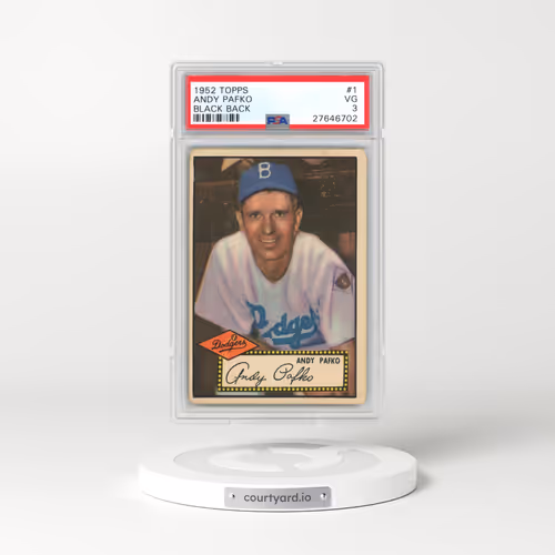 1952 Topps #1 Andy Pafko - Black Back (PSA 3 VG)