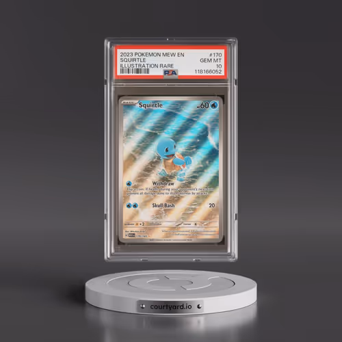 2023 Pokémon Mew EN-151 #170 Squirtle - Illustration Rare (PSA 10 GEM MINT)