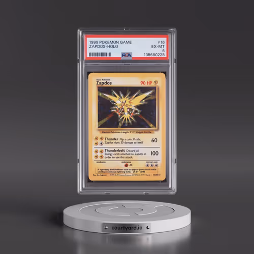 1999 Pokémon Game #16 Zapdos - Holo (PSA 6 EX-MT)