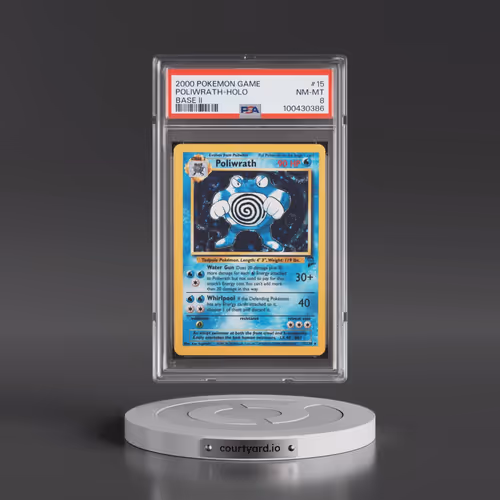 2000 Pokémon Game Base II #15 Poliwrath - Holo (PSA 8 NM-MT)