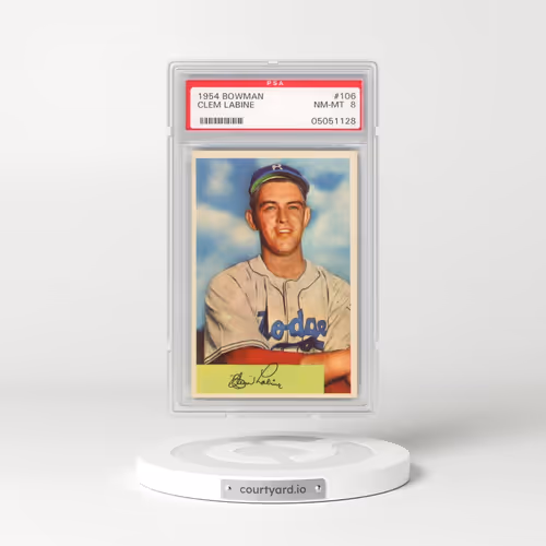 1954 Bowman #106 Clem Labine (PSA 8 NM-MT)