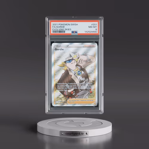 2021 Pokémon Sword & Shield Evolving Skies #201 Gordie - Full Art (PSA 8 NM-MT)