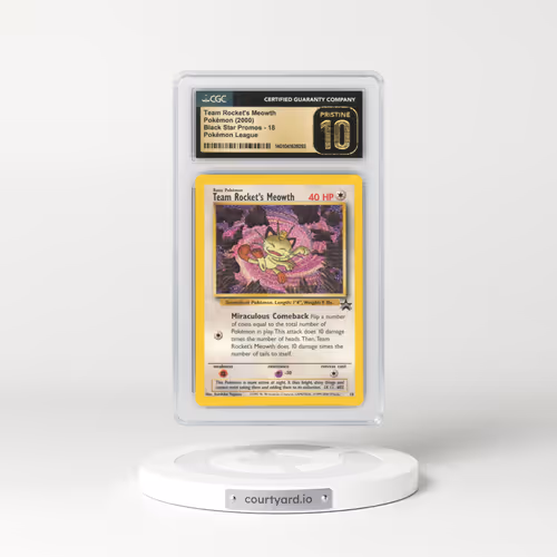 1999 Black Star Promos #18 Team Rocket's Meowth (CGC 10 PRISTINE)