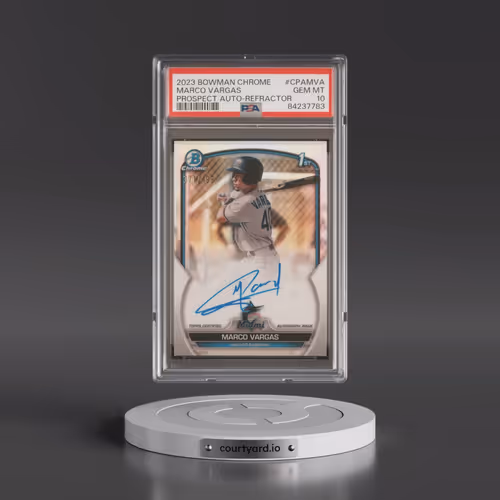 2023 Bowman Chrome Prospect Autographs #CPAMVA Marco Vargas - Refractor (PSA 10 GEM MINT)