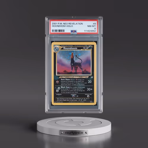 2001 Pokémon Neo Revelation #8 Houndoom - Holo (PSA 8 NM-MT)