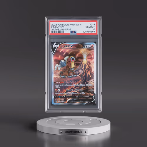 2022 Pokémon Sword & Shield Vstar Universe #213 Entei V - Holo Full Art (PSA 10 GEM MINT)