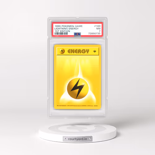 1999 Pokémon Game #100 Lightning Energy - 1st Edition (PSA 7 NM)