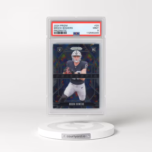 2024 Panini Prizm Prizmatic #20 Brock Bowers (PSA 9 MINT)