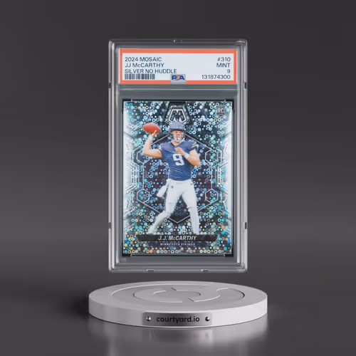 2024 Panini Mosaic #310 JJ McCarthy - Silver No Huddle (PSA 9 MINT)