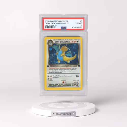 2000 Pokémon Rocket #5 Dark Dragonite - 1st Edition Holo (PSA 2 GOOD)