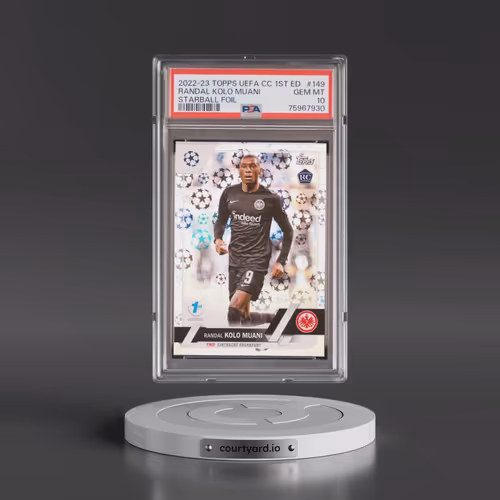 2022 Topps UEFA Club Competitions 1st Edition #149 Randal Kolo Muani - Starball Foil (PSA 10 GEM MIN