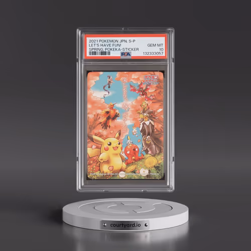 2021 Pokémon S Promo Let's Have Fun! Spring, Pokeka - Sticker (PSA 10 GEM MINT)