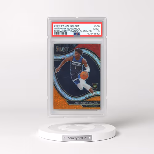 2020 Panini Select #300 Anthony Edwards - Red/White/Orange Shimmer (PSA 9 MINT)