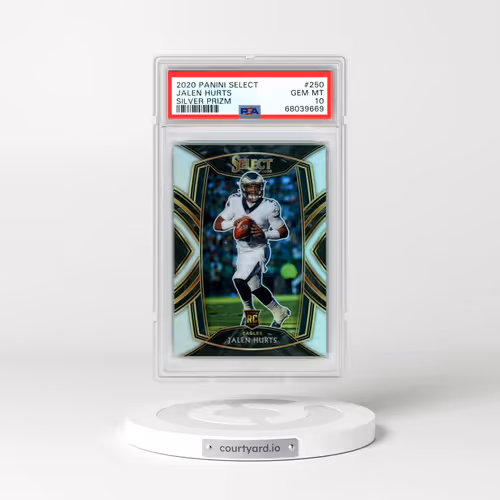 2020 Panini Select #250 Jalen Hurts - Silver Prizm (PSA 10 GEM MINT)