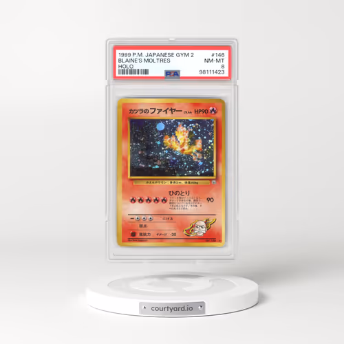 1999 Japanese Gym 2: Challenge from the Darkness #146 Blaine's Moltres - Holo (PSA 8 NM-MT)