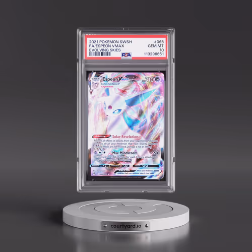 2021 Pokémon Sword & Shield Evolving Skies #065 Espeon Vmax - Full Art (PSA 10 GEM MINT)