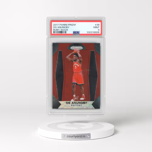 2017 Panini Prizm #38 OG Anunoby - Ruby Wave (PSA 9 MINT)
