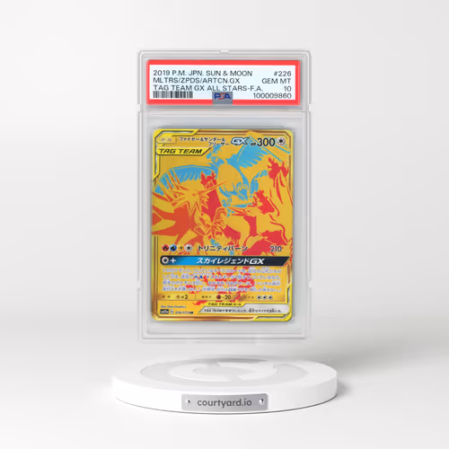 2019 Pokémon Sun & Moon Tag Team GX All Stars #226 Moltres & Zapdos & Articuno GX - Holo Full Art (PSA 10 GEM MINT)
