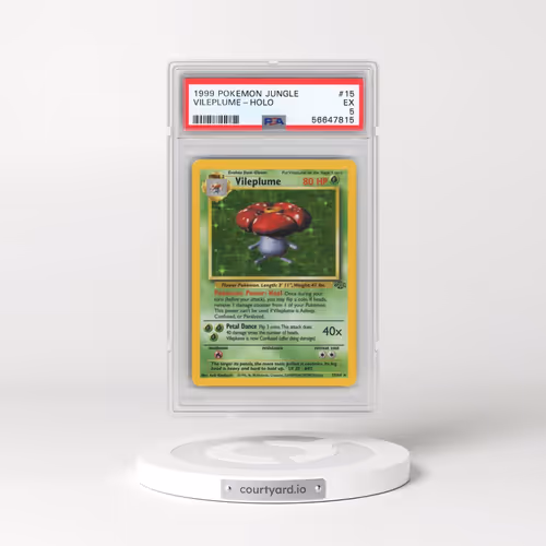 1999 Pokémon Jungle #15 Vileplume - Holo (PSA 5 EX)