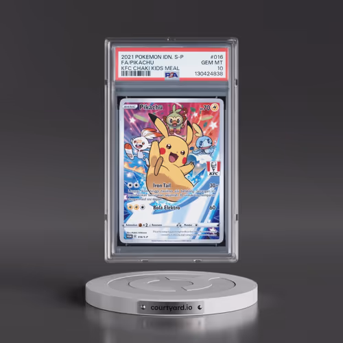2021 Pokémon S Promo #016 Pikachu - Full Art Kfc Chaki Kids Meal (PSA 10 GEM MINT)