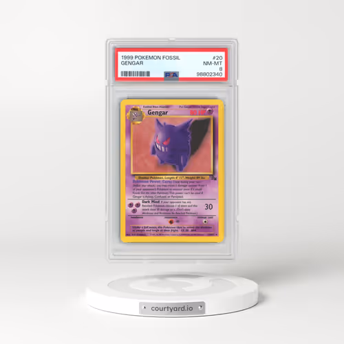 1999 Pokémon Fossil #20 Gengar (PSA 8 NM-MT)