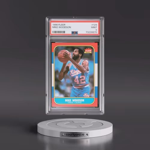 1986 Fleer #129 Mike Woodson (PSA 9 MINT)
