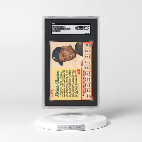 1962 Post Cereal #173 Roberto Clemente (SGC AUTHENTIC)