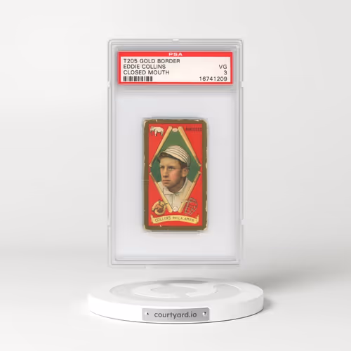 1911 T205 Gold Border Eddie Collins - Closed Mouth (PSA 3 VG)