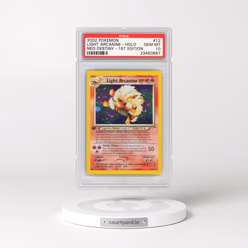 2002 Pokémon Neo Destiny #12 Light Arcanine - 1st Edition Holo (PSA 10 GEM MINT)
