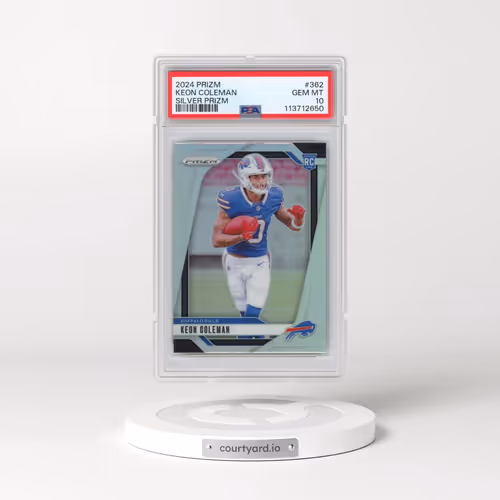 2024 Panini Prizm #362 Keon Coleman - Silver Prizm (PSA 10 GEM MINT)