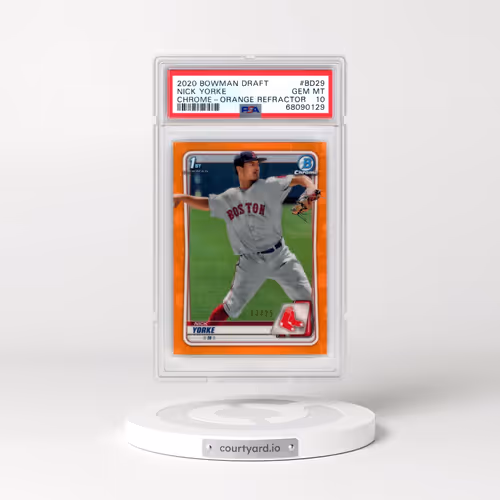 2020 Bowman Draft #BD29 Nick Yorke - Chrome-Orange Refractor (PSA 10 GEM MINT)