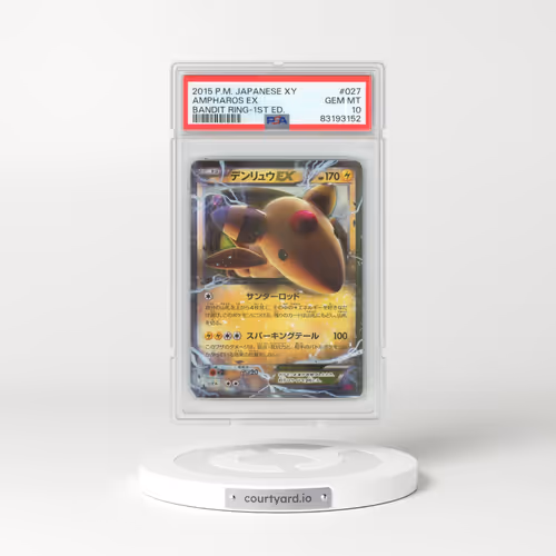 2015 Pokémon XY Bandit Ring #027 Ampharos EX - 1st Edition Holo (PSA 10 GEM MINT)