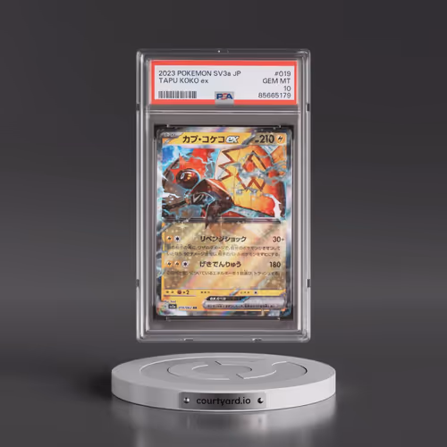 2023 Pokémon Sv3a-Raging Surf #019 Tapu Koko EX - Holo (PSA 10 GEM MINT)
