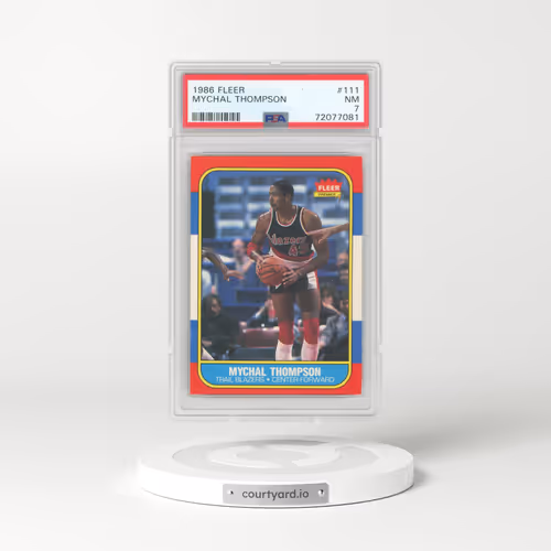 1986 Fleer #111 Mychal Thompson (PSA 7 NM)