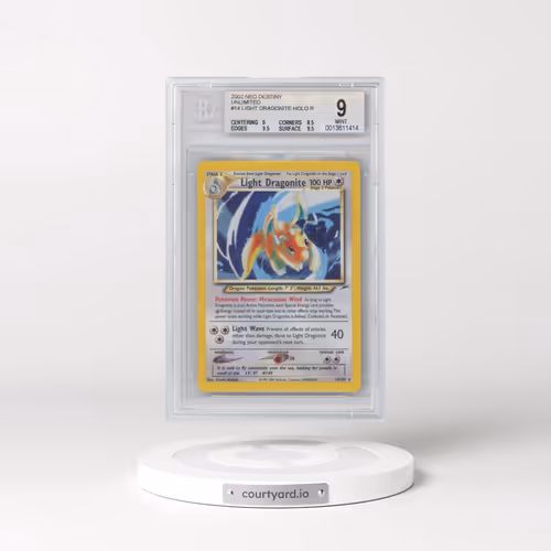 2002 Neo Destiny #14 Light Dragonite - Holo (BGS 9 MINT)