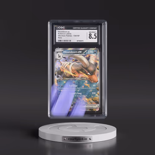 2023 Pokémon Obf EN-Obsidian Flames #134 Houndoom EX - Holo (CGC 8.5 NM-MT+)