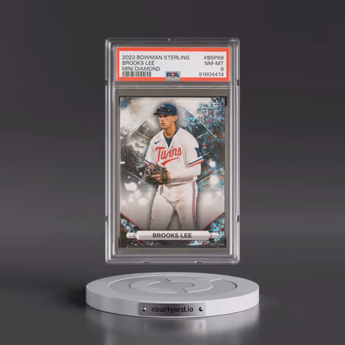 2023 Bowman Sterling #BSP68 Brooks Lee - Mini Diamond Refractor (PSA 8 NM-MT)