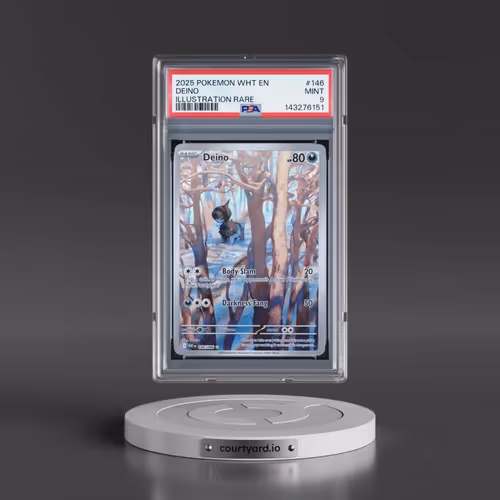 2025 Pokémon Wht EN-White Flare #146 Deino - Illustration Rare (PSA 9 MINT)