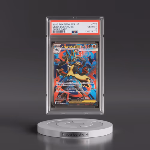 2025 Pokémon M1l-Mega Brave #078 Mega Lucario EX - Holo Super Rare (PSA 10 GEM MINT)