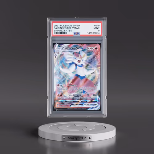 2021 Pokémon Sword & Shield Shining Fates #019 Cinderace Vmax - Full Art (PSA 9 MINT)