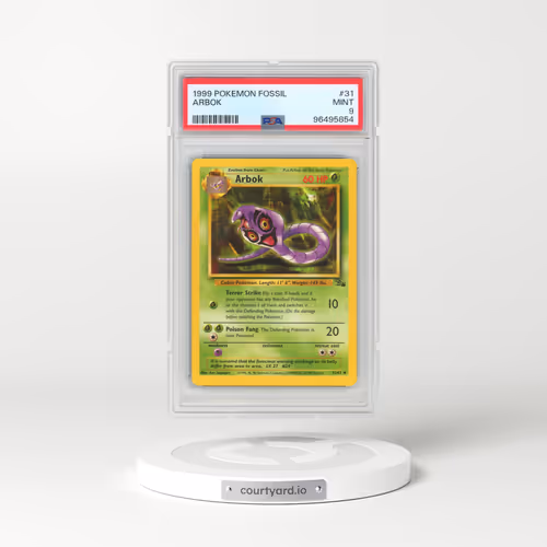 1999 Pokémon Fossil #31 Arbok (PSA 9 MINT)