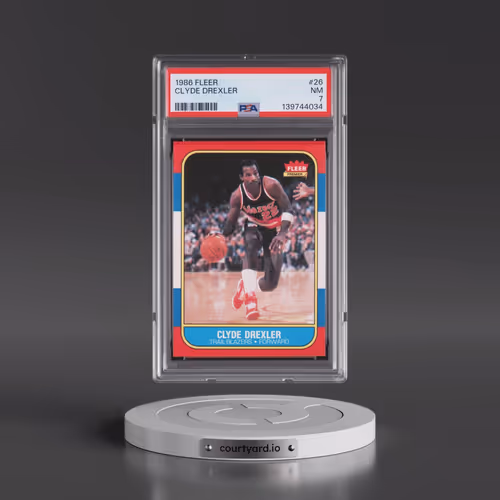 1986 Fleer #26 Clyde Drexler (PSA 7 NM)