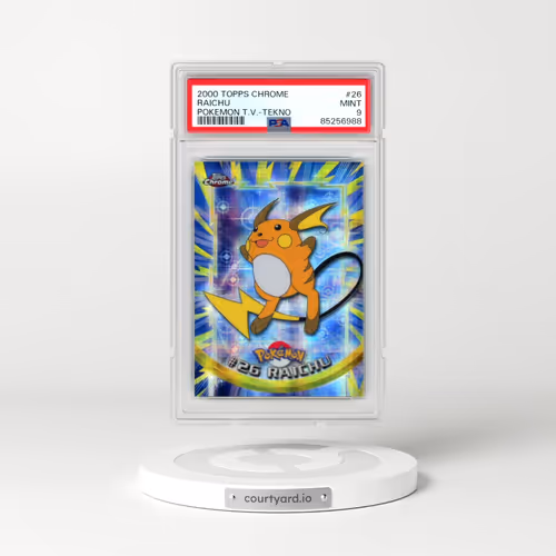 2000 Topps Chrome Pokémon T.V. #26 Raichu - Tekno (PSA 9 MINT)