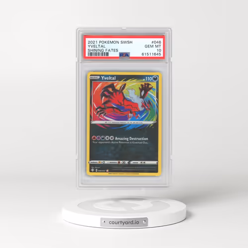 2021 Pokémon Sword & Shield Shining Fates #046 Yveltal (PSA 10 GEM MINT)