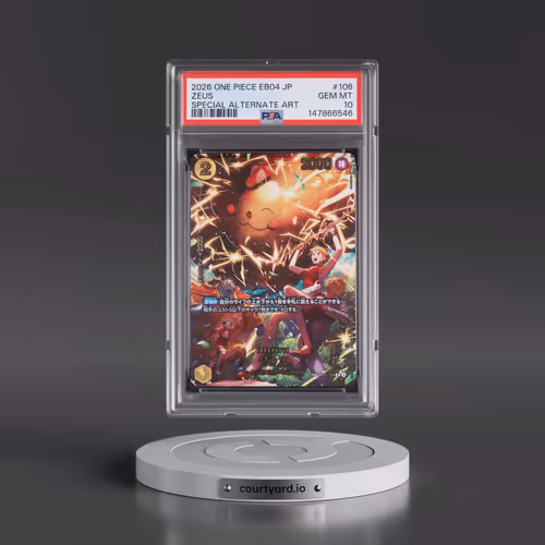 2026 One Piece Japanese EB04-Extra Booster Egghead Crisis #106 Zeus - Special Alternate Art (PSA 10