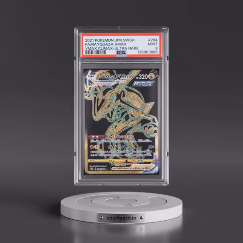 2021 Pokémon Sword & Shield Vmax Climax #284 Rayquaza Vmax - Full Art Ultra Rare (PSA 9 MINT)