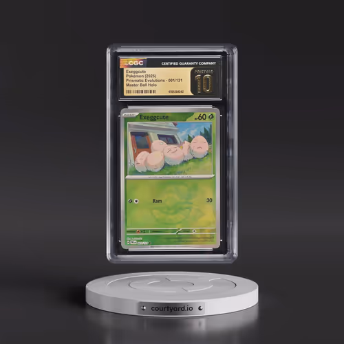 2025 Pokémon Pre EN-Prismatic Evolutions #001 Exeggcute - Reverse Holo Master Ball (CGC 10 PRISTINE)